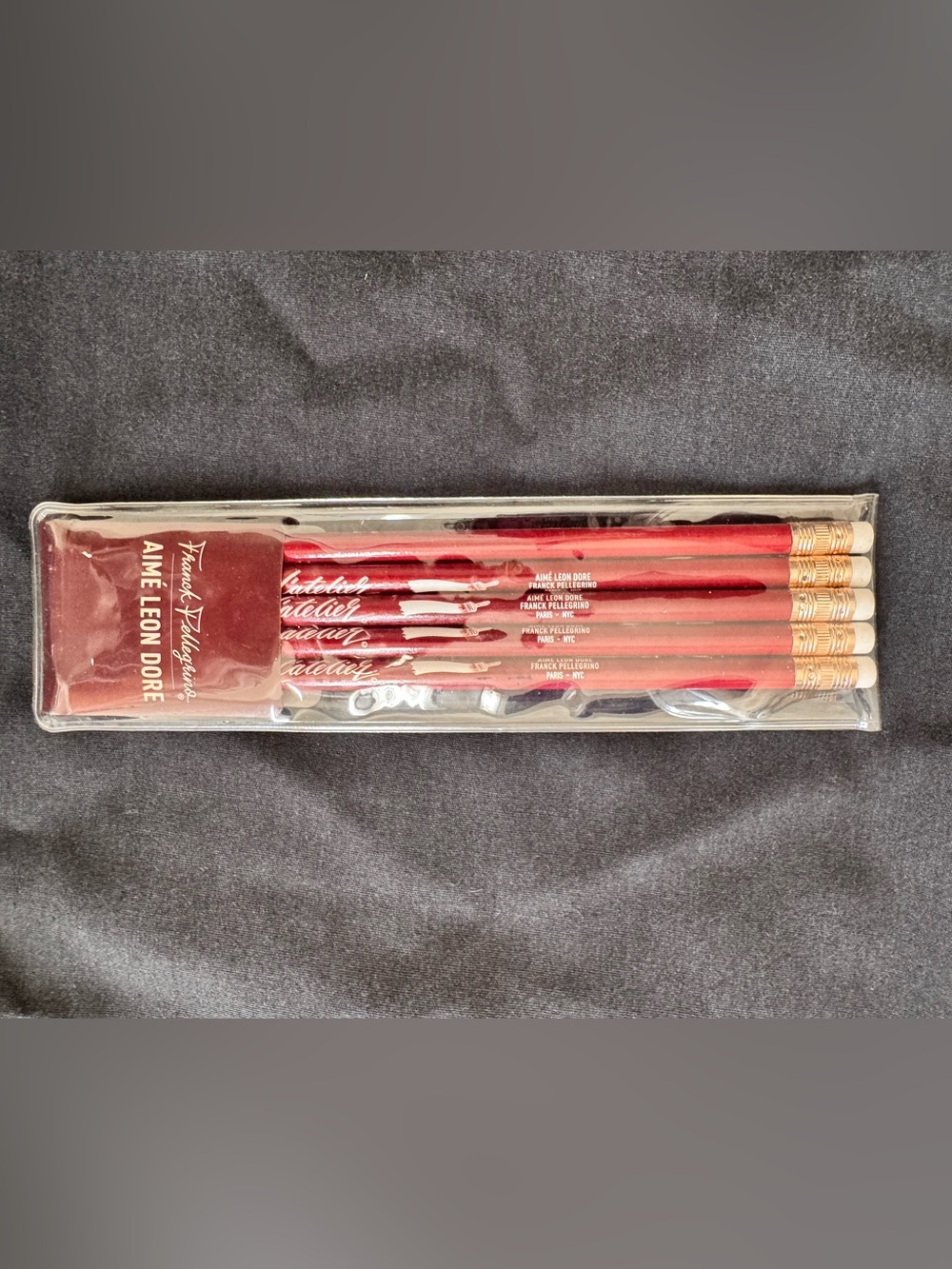 NWT AIME LEON DORE RED FRANCK PELLEGRINO PENCIL PACK SIZE OS